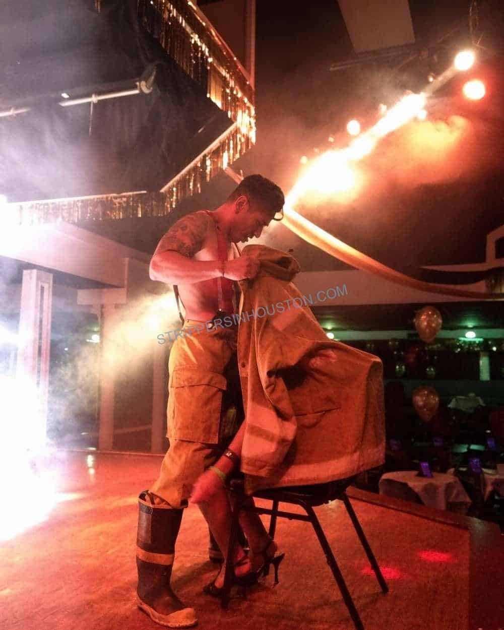 Jess, fire performance male stripper in Houston