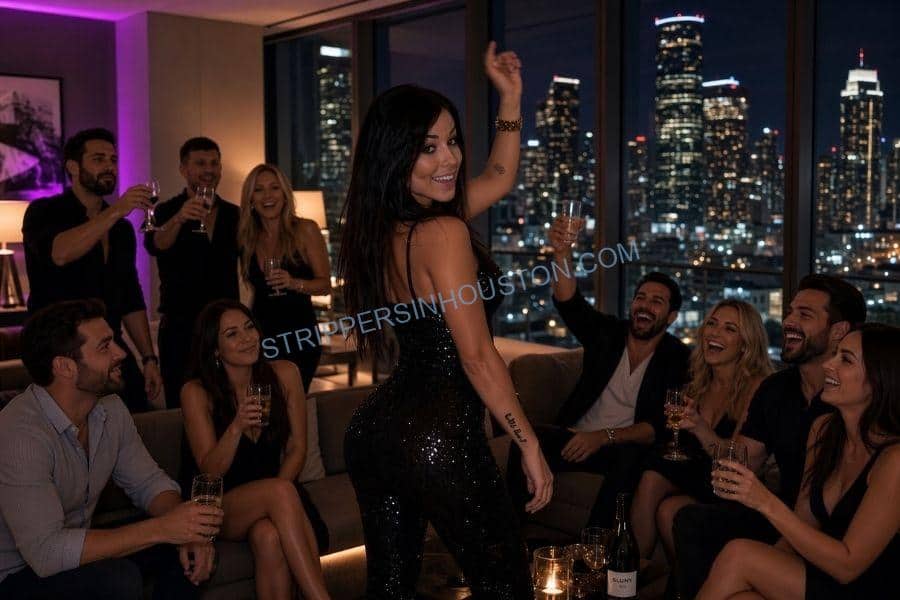 group celebrating at a bachelorette party